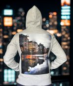 Hoodie back Amsterdam Street Printed