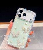 iphone 17 pro cases Jewelled border Pearl butterfly Glitter iPhone 17/air/pro/max - Image 6