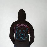 Hoodie with Back colorful Graphic of a lion’s head design