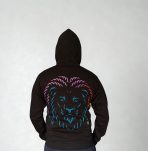 Hoodie with Back colorful Graphic of a lion’s head design - Image 2