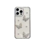 iPhone 17/air/pro/max case Pearl Butterfly Diamond Clear IPhone Case - Image 4